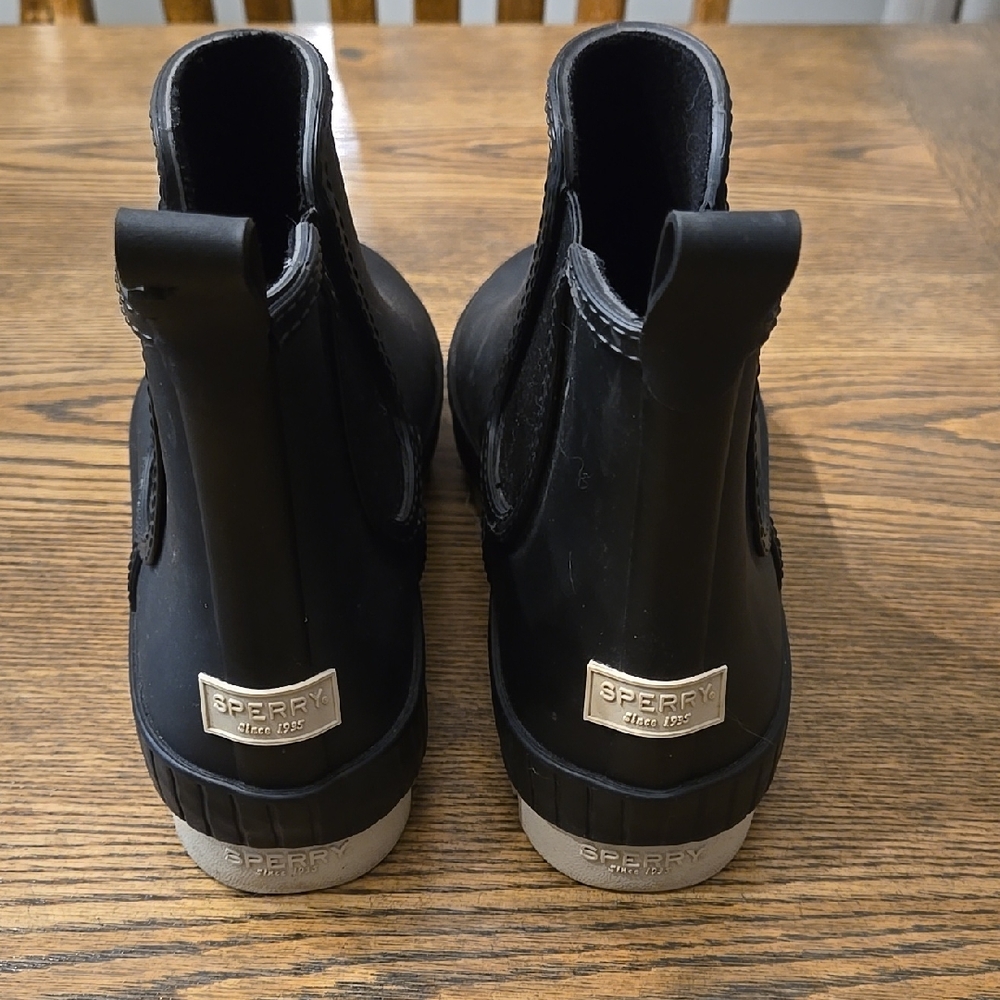 Sperry Chelsea Womens Black Rain Boots
